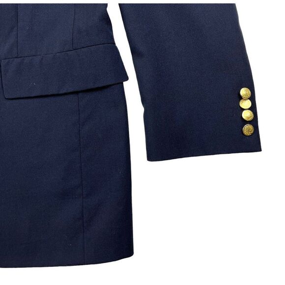 Hart Schaffner Marx Sport Blazer Wool Gold Buttons Men's 41 Long Navy Blue USA - Picture 13 of 13